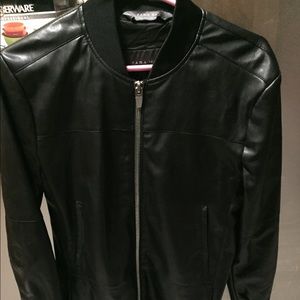 Zara man leather jacket